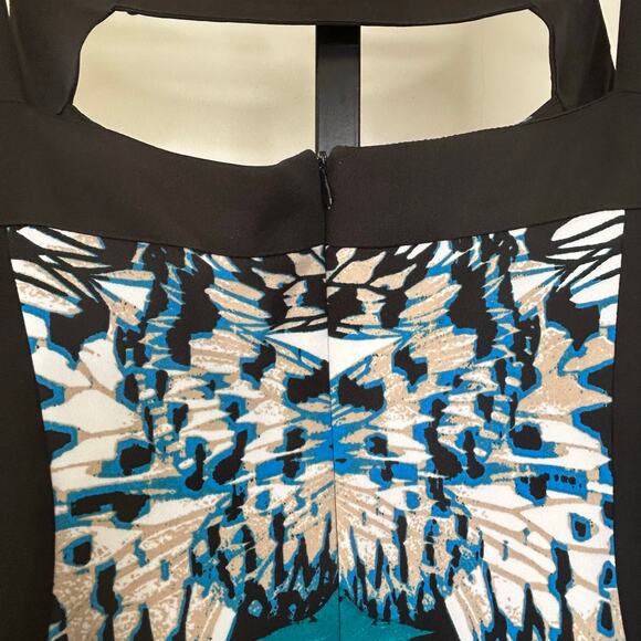 CB Dress-size 16- scuba, stretch, sleeveless, butterfly print,lined,slimming - Picture 3 of 7